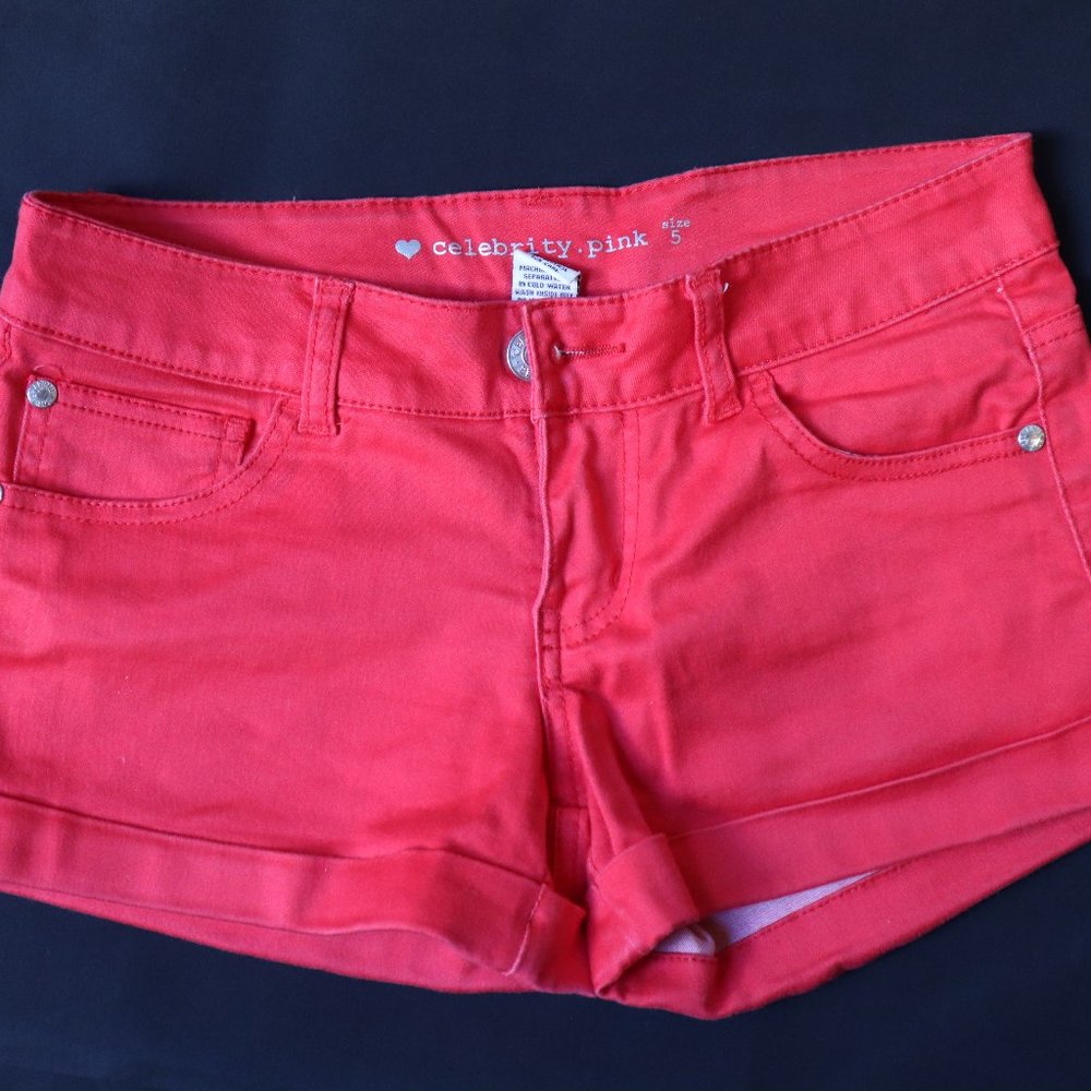 Red Mini Stretch Shorts Size 5 Juniors